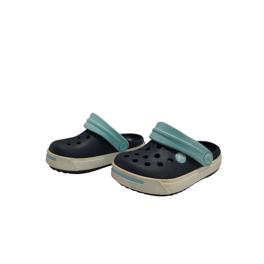 Crocs Crocband II Water Clogs Kids Children Infant Size 4-5‎ C Navy Blue